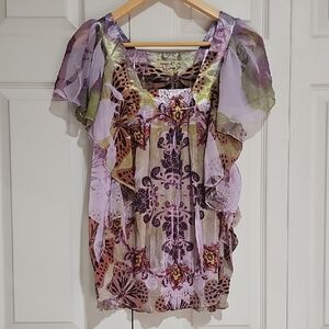 ✨ Oneworld Sheer Boho Butterfly Blouse | Flowy Statement ✨